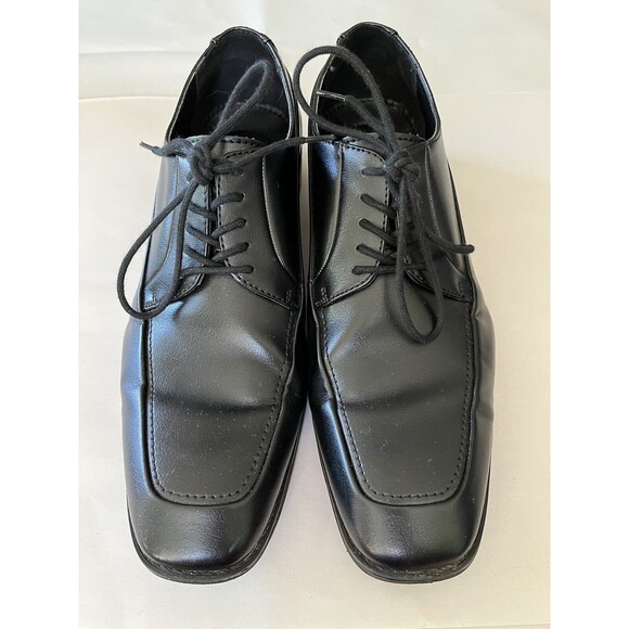 Apt 9 Men's Craig Black Faux Leather Dress Shoe Size 11 Medium Square Toe - Picture 1 of 8